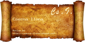 Cserna Ilona névjegykártya