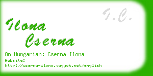 ilona cserna business card